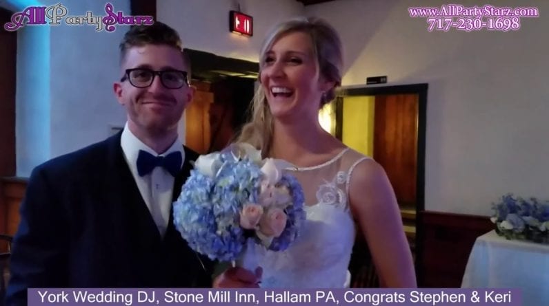 York Wedding DJ, Stone Mill Inn, Hallam PA, Congrats Stephen & Keri