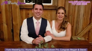 York Wedding DJ, Wyndridge Farm, Dallastown PA, Congrats Megan & Steve